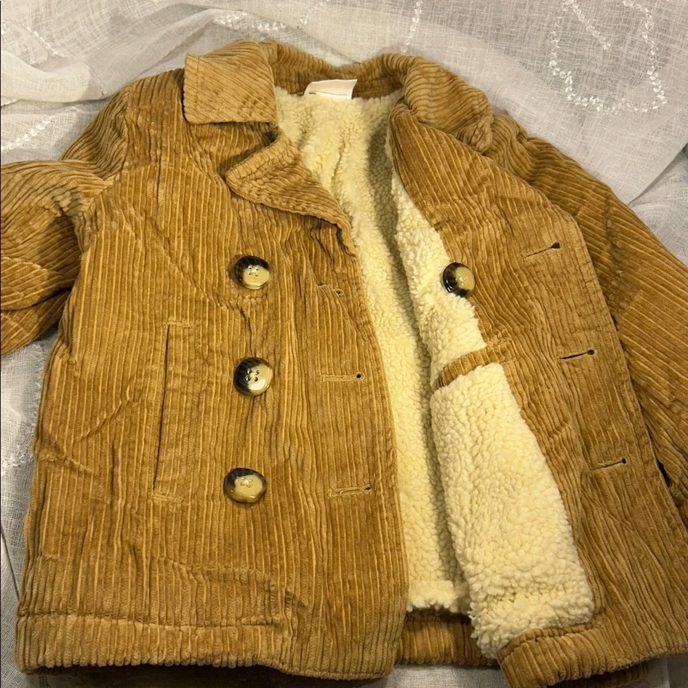 Almost NEW Hanna Andersson pea corduroy coat K00060 size 100